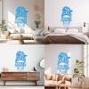 Mama Skull Face Wall Decal 19.8 x 32.3 in Blue Store Decoration view 2