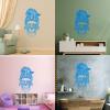 Mama Skull Face Wall Decal 19.8 x 32.3 in Blue Store Decoration view 3