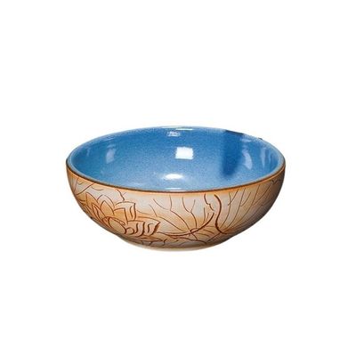 GLigeT Retro Rectangular Ceramic Countertop Vessel Sink, Brown, Single Basin