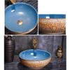 GLigeT Retro Rectangular Ceramic Countertop Vessel Sink, Brown, Single Basin view 2