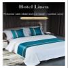 LOKLNEYK Bed Runner, Soft, Colorfast, Solid Satin Bedspread and Foot Towel (Light Gray, 50 × 180 cm for 120 cm Bed) view 2
