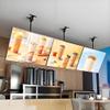 SBCGFY Slim LED Light Box, Wall-Mounted for Restaurants and Cafés, Backlit Snap-Frame Sign with Telescopic Pole, 60 x 70 cm Horizontal Advertising Board, 40 x 60 cm Horizontal Display view 1