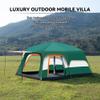 Luxury Camping Tent, Large Family Tent with 2 Bedrooms and Living Room, Beige, L view 2