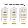 Luxury Camping Tent, Large Family Tent with 2 Bedrooms and Living Room, Beige, L view 4