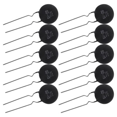 LIFKOME 20-Piece NTC Thermistor Resistors 5D 15, Temperature-Dependent Inrush Current Limiters, Epoxy-Coated, 2-Pin