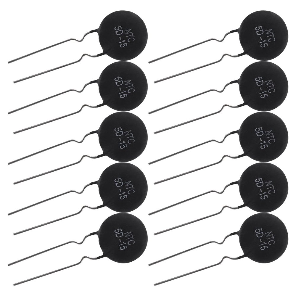 LIFKOME 20-Piece NTC Thermistor Resistors 5D 15, Temperature-Dependent Inrush Current Limiters, Epoxy-Coated, 2-Pin