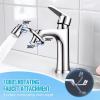 Universal Sink Faucet 1440° Rotatable Aerator Extension with 1080° Swivel, 2 Spray Modes view 2