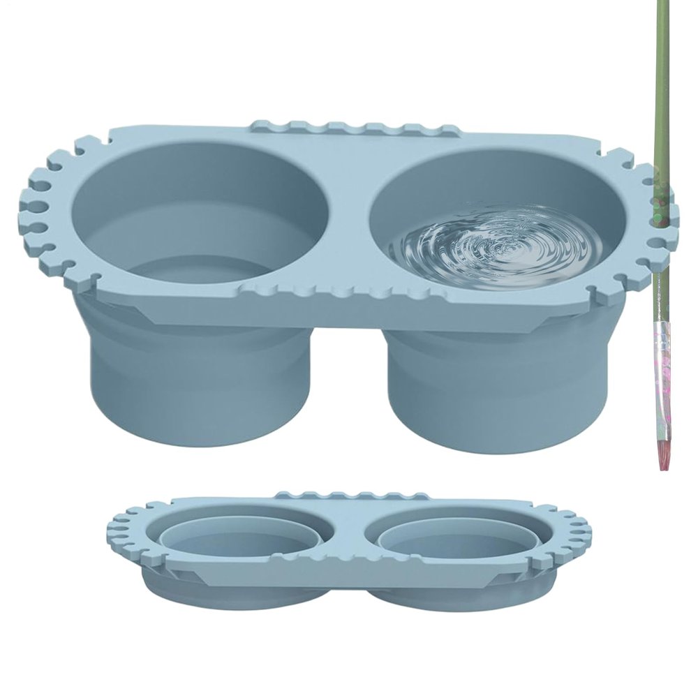 Generic Art Brush Organizer, 8.78-Inch Foldable Silicone