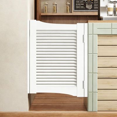 Solid Wood Saloon Swinging Door, Cowboy Bar Door, White, 45 x 70 cm (Single Door)