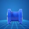 Generic Dirt Bike Chain Roller Tensioner Guide, 10 mm ID, 1.38 in OD, Blue view 1