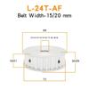 1pc L-24T Timing Pulley, 8/10/12/14/15/16/17/18/19/20 mm Bore, 9.525 mm Pitch, AF Profile, for L Rubber Belt (19 mm, 1pc/21 mm) view 3