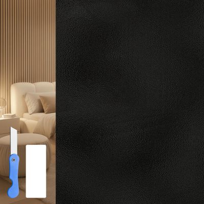 Privacy Window Film 45 x 195 cm, Self-Adhesive Frosted Black Film