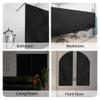 Privacy Window Film 45 x 195 cm, Self-Adhesive Frosted Black Film view 2