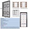 Custom-Fit Folding Aluminum Alloy Window Security Grille, Vertical Design with Locks, 76 x 83.8 cm view 2