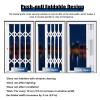Custom-Fit Folding Aluminum Alloy Window Security Grille, Vertical Design with Locks, 76 x 83.8 cm view 4