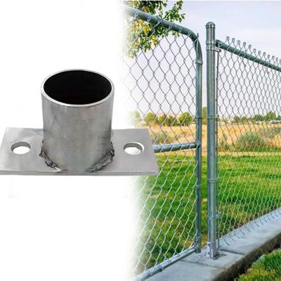 Round Stainless Steel Surface-Mount Post Holder, 30/80/120 mm High, for Stair, Deck and Balcony Railings, with Screws (D 35 mm, H 50 mm)
