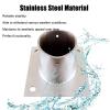 Round Stainless Steel Surface-Mount Post Holder, 30/80/120 mm High, for Stair, Deck and Balcony Railings, with Screws (D 35 mm, H 50 mm) view 3