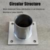 Round Stainless Steel Surface-Mount Post Holder, 30/80/120 mm High, for Stair, Deck and Balcony Railings, with Screws (D 35 mm, H 50 mm) view 4