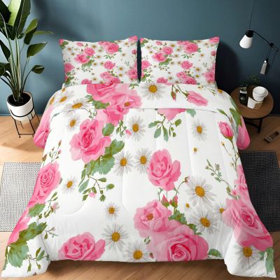 All-Season Quilted Comforter Set, 135 x 200 cm, Cream