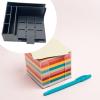 Gcljlmy Sticky Note Dispenser with Stencils, Black view 3