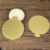 Generic 100 Gold Paper Cupcake Trays, Shiny Mini Cake Boards for Displaying Pastries, Cupcakes and Cookies, DIY Kitchen Fun for Families and Baking Enthusiasts, Safe and Healthy view 2