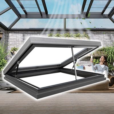LIGUIEN Smart Electric Skylight with Remote Control and Rain Sensor, 60 x 50 cm