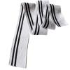 100 x 6 cm Ribbed Knit Fabric Strip, Gray/Black view 1