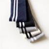 100 x 6 cm Ribbed Knit Fabric Strip, Gray/Black view 2