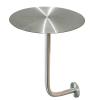 Round Stainless Steel Bistro Table with L-Shaped Wall Mount, Silver Finish view 1