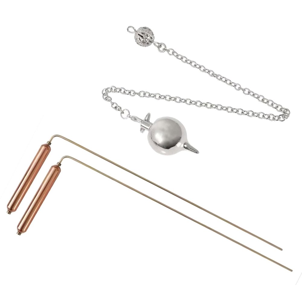 Zenlir Copper Dowsing Rods, Metal Detector for Divination and Treasure Hunting, 2-Piece