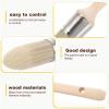 MAGICLULU Round Trim Brush with Wooden Handle view 3
