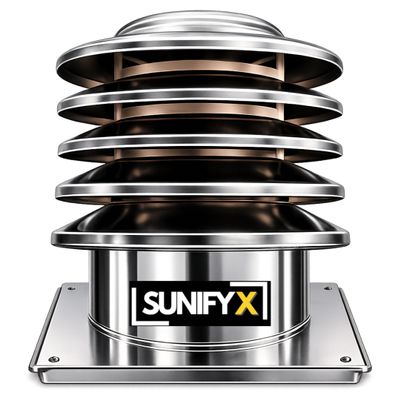 SUNIFY Stainless Steel Louvered Chimney Cap 35 x 300 mm