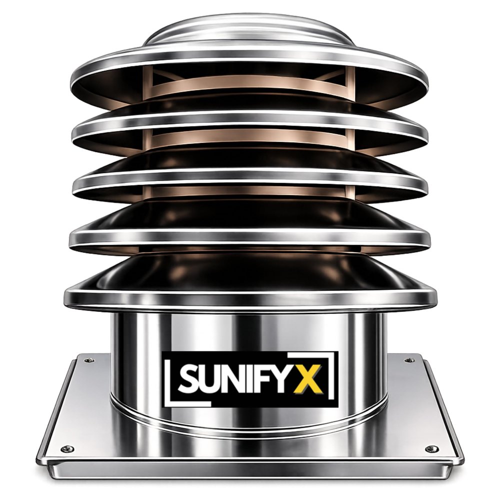 SUNIFY Stainless Steel Louvered Chimney Cap 35 x 300 mm