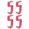 VALICLUD 4-Pack Table Hooks, No Drilling, Metal Bag and Backpack Hangers, Heavy-Duty, Pink view 1