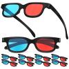 3D Glasses, 10-Pack, Red/Blue ABS/PE for Movies and Games view 1