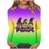 Women's Long-Sleeve 3D-Print Raglan Crew-Neck Top view 1