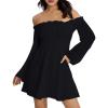 Generic Women's Pirate Costume Dress: Off-Shoulder Ruffle A-Line Dress view 2