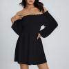 Generic Women's Pirate Costume Dress: Off-Shoulder Ruffle A-Line Dress view 3