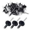 100-Piece Large-Flange Blind Rivets, 3.2 x 10 x 10 mm Dome-Head Pop Rivets view 1