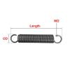 2-Piece Extension Spring Set, Spring Steel, 3.0 mm Diameter, 24 mm Outer Diameter, 70 mm Length view 3