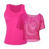Women's Retro Mesh Party Top view 4