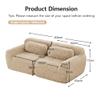 Bladez Modular 2-Seater Premium Plush Loveseat, No Assembly, Extra-Deep Seat, Light Khaki view 2
