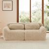 Bladez Modular 2-Seater Premium Plush Loveseat, No Assembly, Extra-Deep Seat, Light Khaki view 3