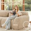 Bladez Modular 2-Seater Premium Plush Loveseat, No Assembly, Extra-Deep Seat, Light Khaki view 4