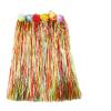 Multicolor Hawaiian Party Costume with Plastic Grass Hula Skirt view 1