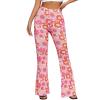 Women's 70s Hippie Flare Pants with Floral Pattern view 1