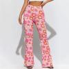 Women's 70s Hippie Flare Pants with Floral Pattern view 4