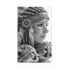 Light Switch Cover with Indigenous Woman and Leopard Pattern, Single Toggle, 1-Gang, 4.5 x 2.8 in view 1