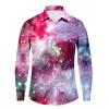 Men's Sequin Glitter Shirt, 80s Disco Party Costume view 3