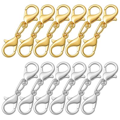 12-Piece Lobster Clasps and Jump Rings Set, Gold/Silver